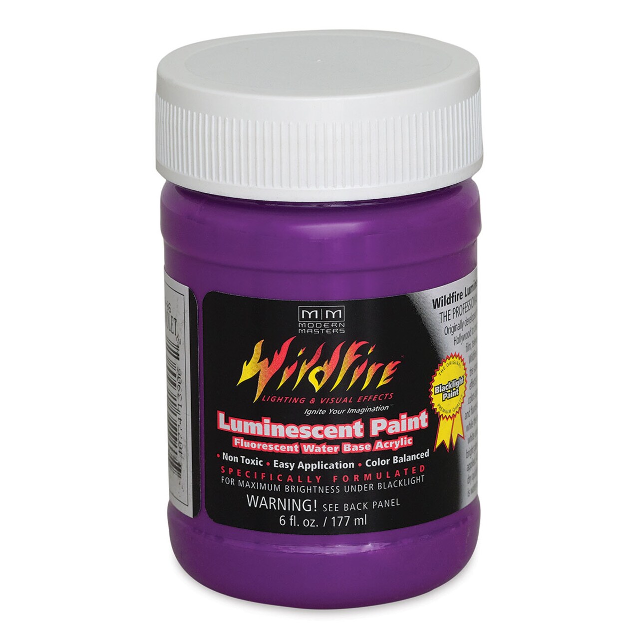 Wildfire Luminescent Fluorescent Acrylic Paint - Deep Violet, 6 oz